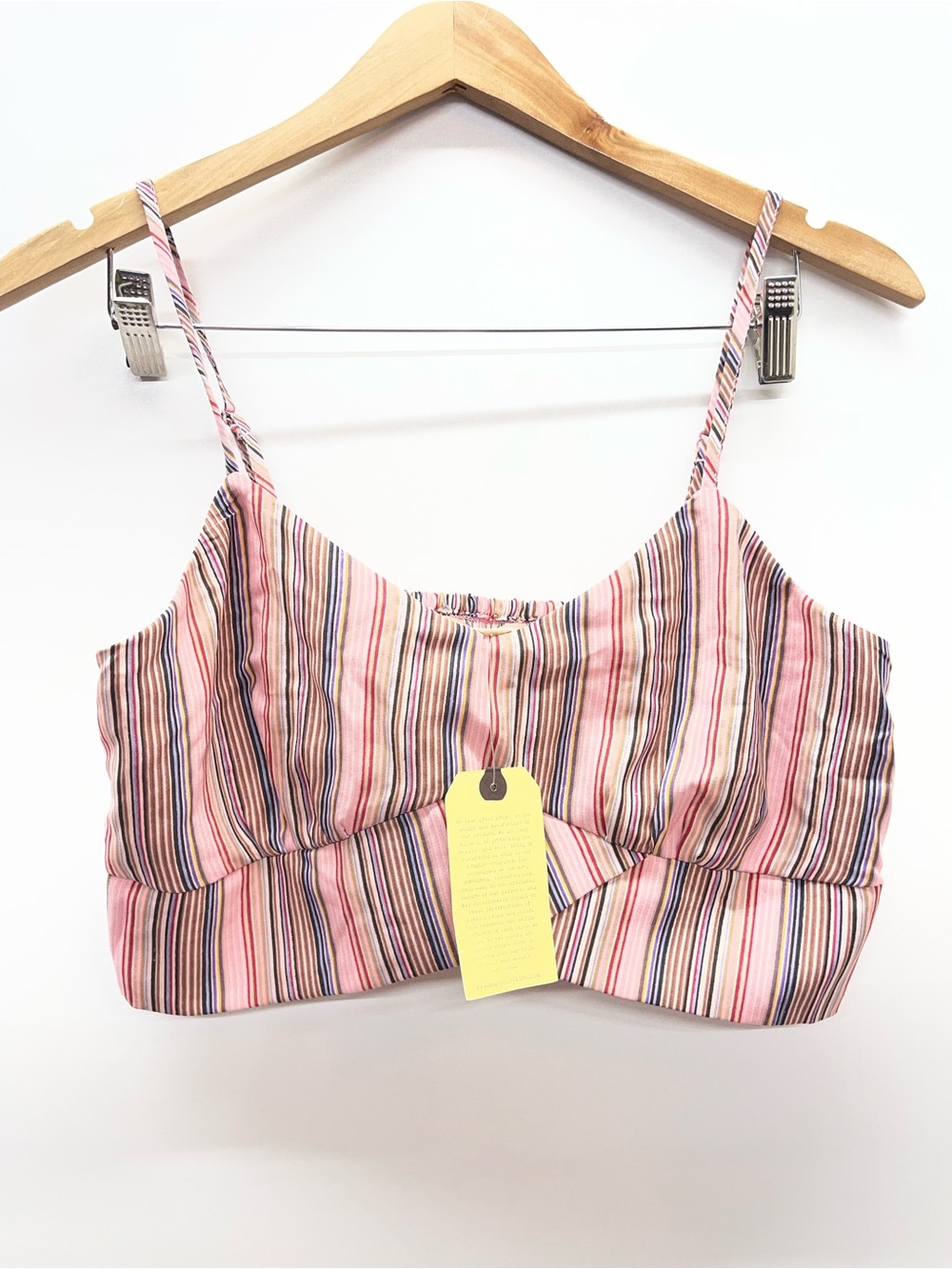BOG‎ Collective Striped Pink Crop Cami Top